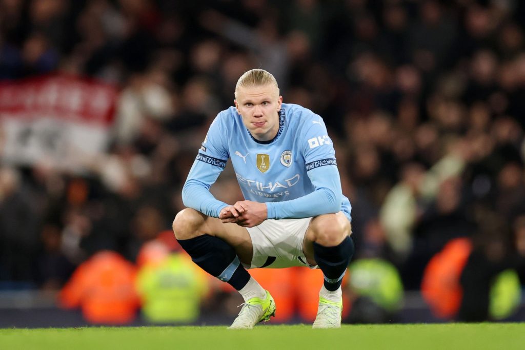 Erling Haaland gagal bersinar lawan tim-tim besar. (x.com/HQwallp)